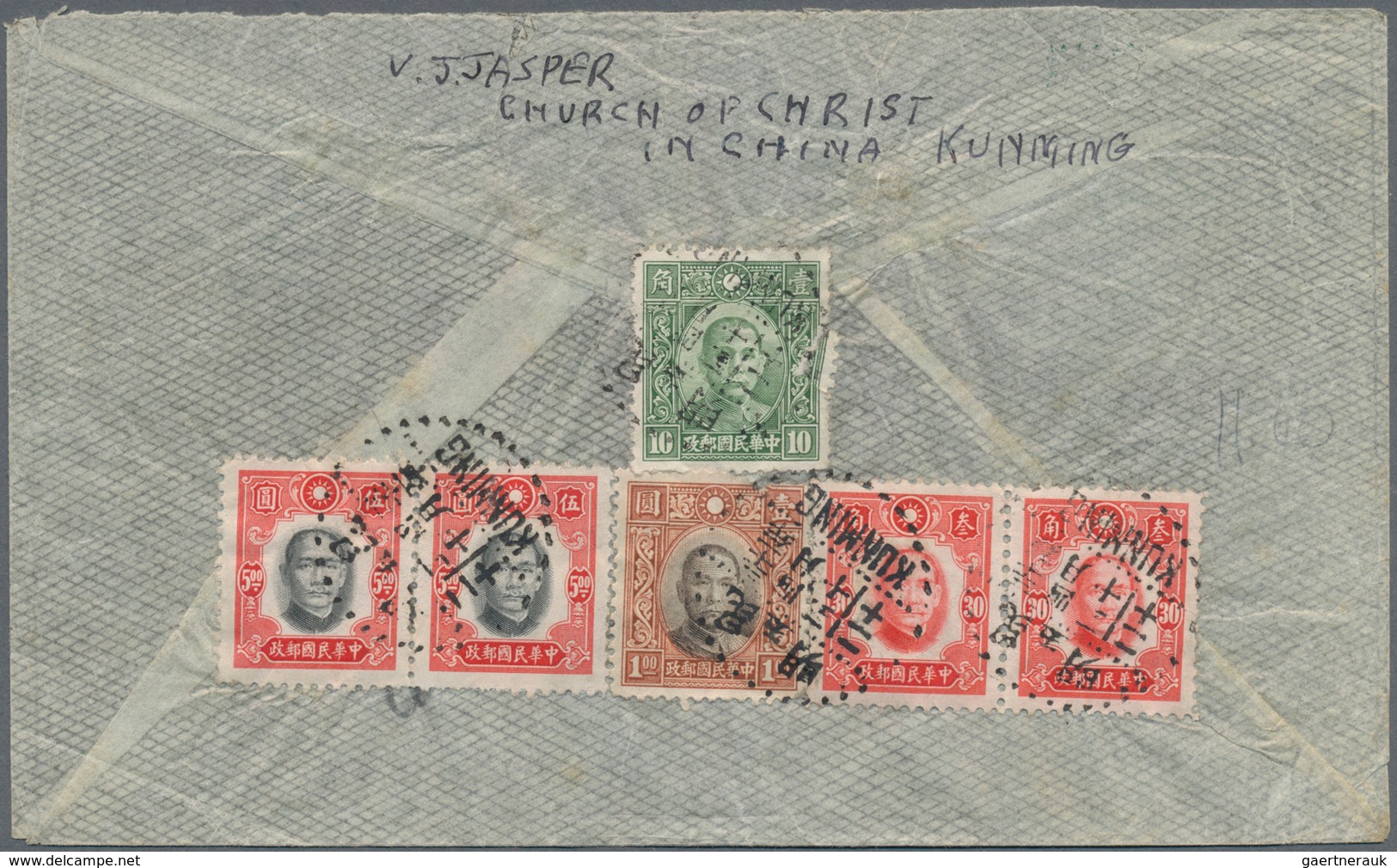 China: 1941, Two Airmail Covers Via Calcutta-Lagos-PAA To England: SYS Chunghwa $5 (pair) Etc. $13.9 - Autres & Non Classés