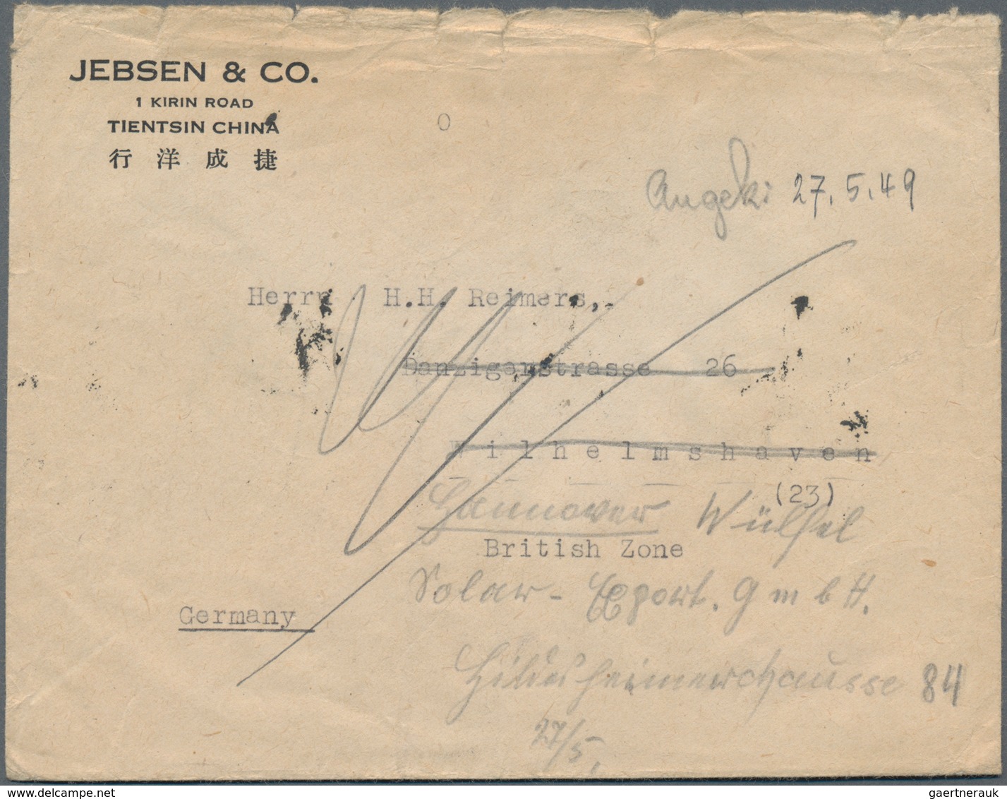 China: 1949, Surcharges On Fiscals, Covers (3), Two Inland And One To Germany. - Andere & Zonder Classificatie