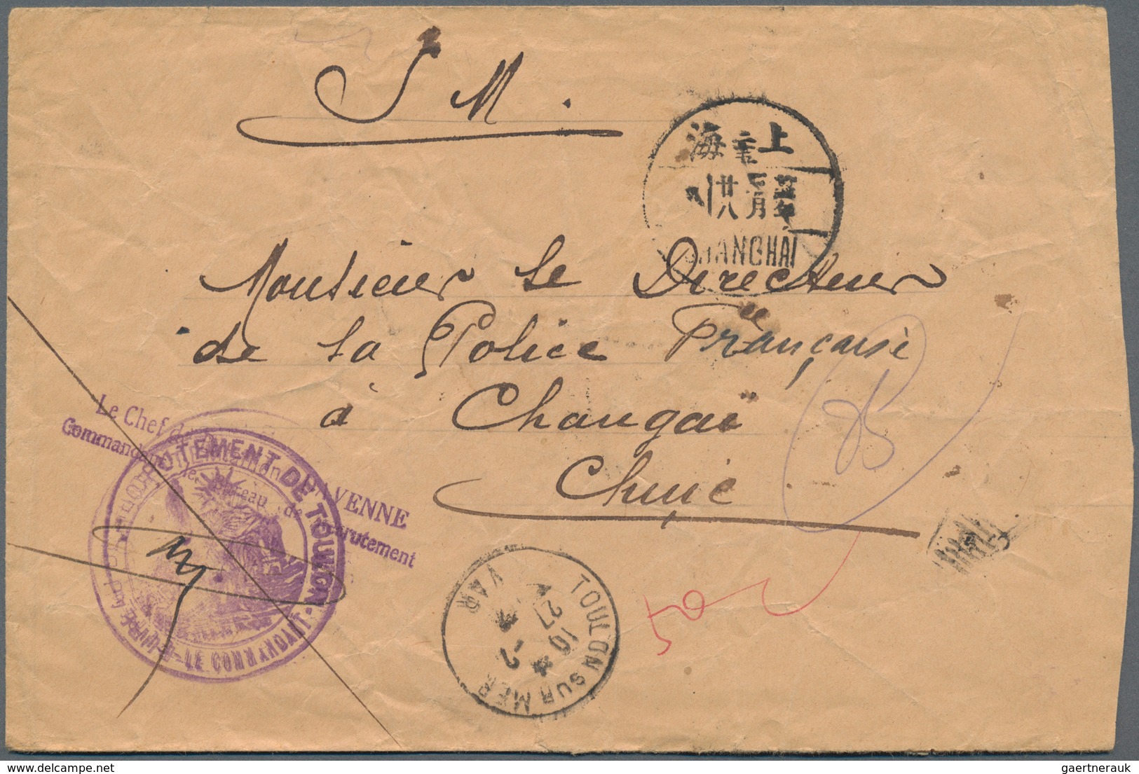 China - Portomarken: 1933/40, covers (3) resp. card (1) charged postage due with orange dues affixed
