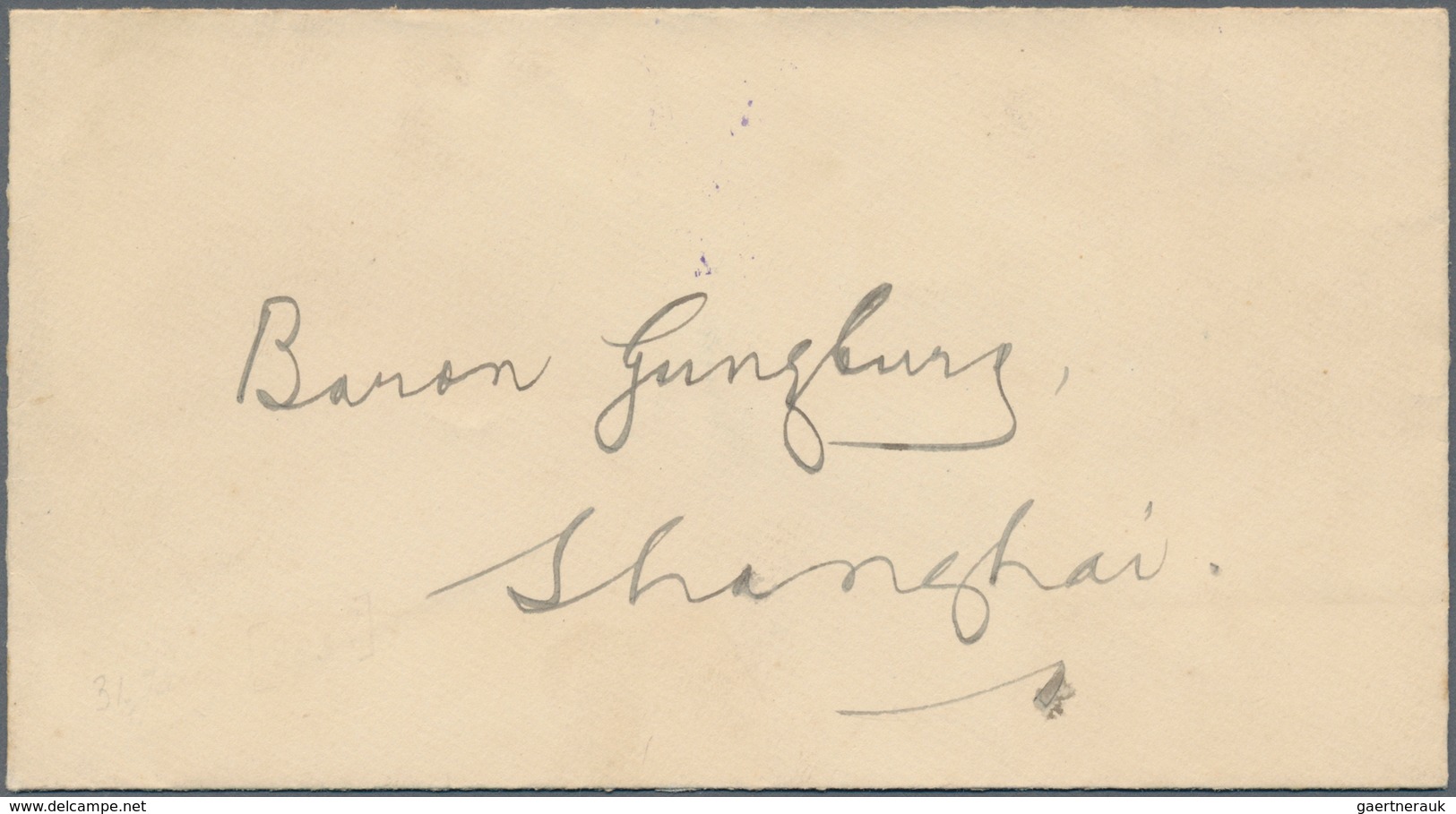 China - Lokalausgaben / Local Post: Hankow, 1893, Stampless Subscription Cover Marked On Reverse Vio - Otros & Sin Clasificación