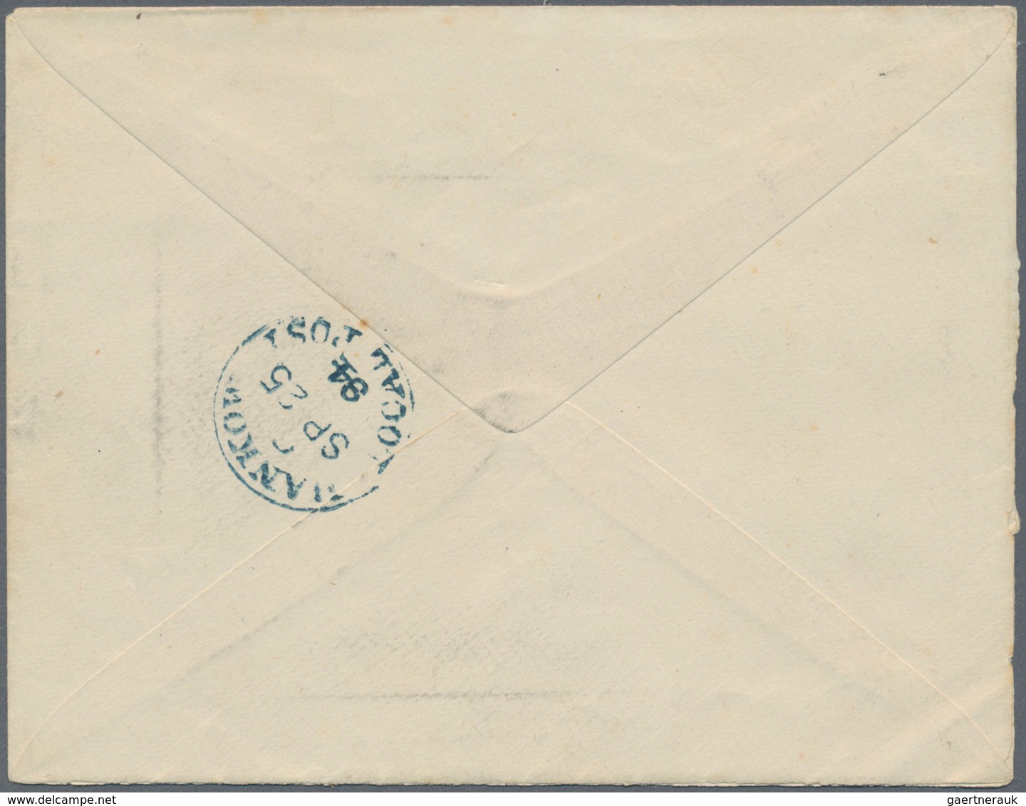 China - Lokalausgaben / Local Post: Hankow, 1893, 20 C. Blue Tied Blue "HANKOW C SP 25 94" To Wester - Andere & Zonder Classificatie