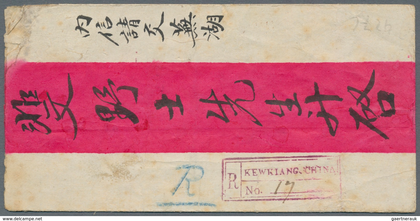 China - Lokalausgaben / Local Post: Kiukiang, 1894, 1/2 C. Black On Rose Resp. Red On Yellow, 1 C. B - Other & Unclassified