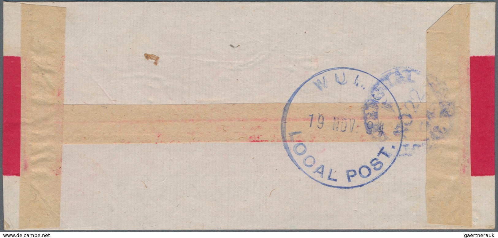 China - Lokalausgaben / Local Post: Wuhu, 1894, Character 20 C. Pale Rose Tied Blue "WUHU 19 NOV 94" - Other & Unclassified