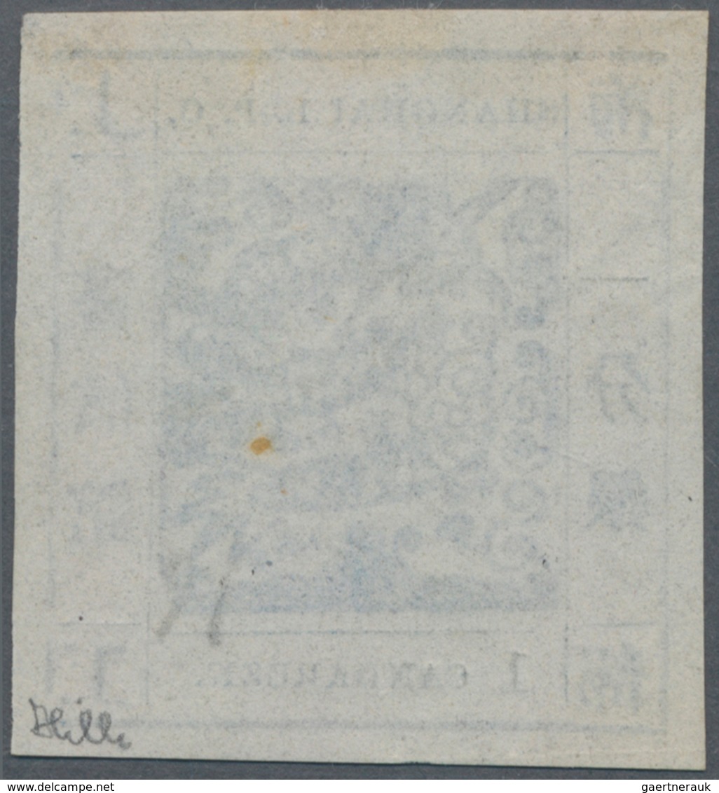 China - Shanghai: 1865, Large Dragon Non-seriffed, 1 Ca. Indigo On Thin Wove Paper, Liv. 35 Pr. 52, - Sonstige & Ohne Zuordnung