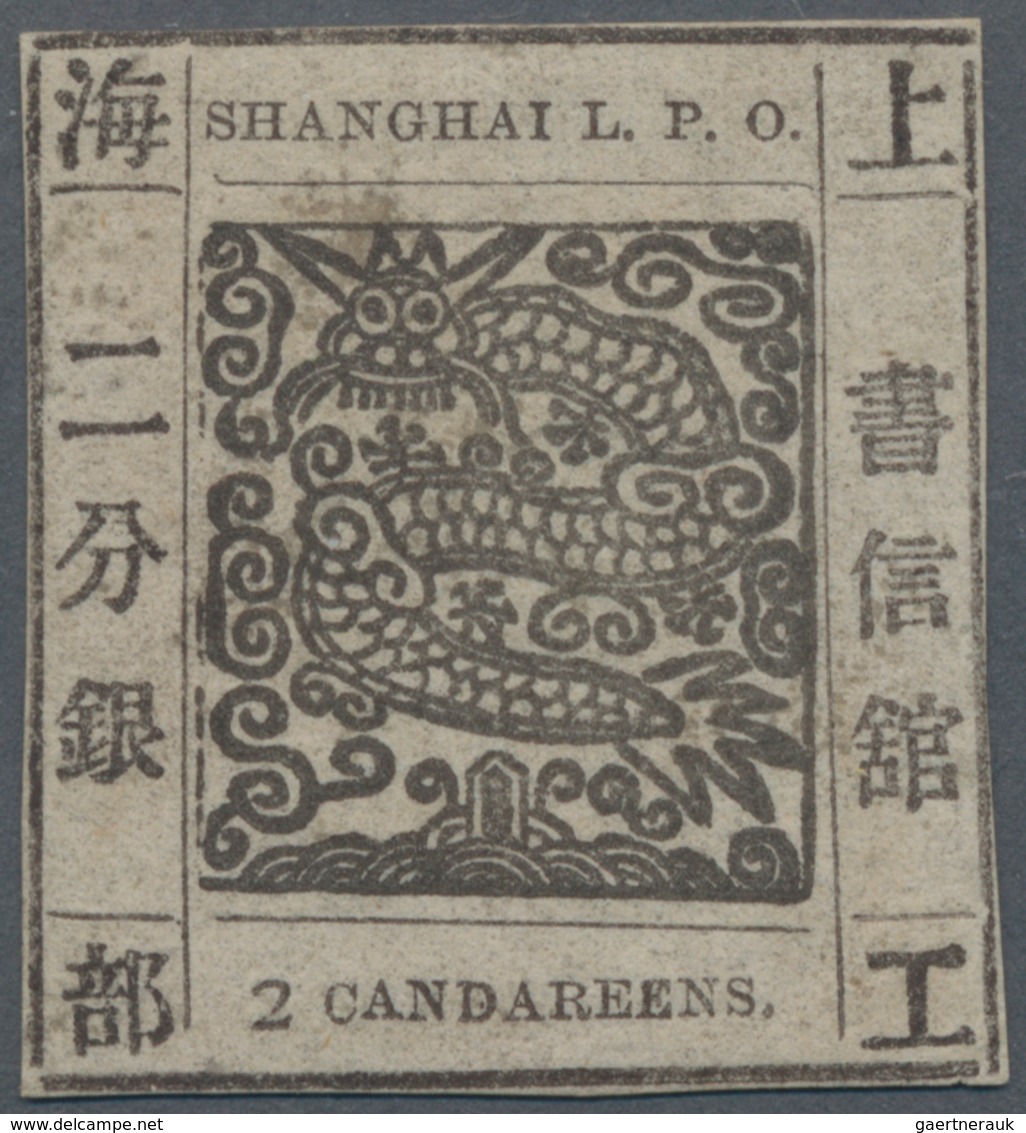 China - Shanghai: 1865, "Candareens." In The Plural, 2 Er Black On Thin Wove Paper, Liv. 28 Pr. 54a, - Other & Unclassified