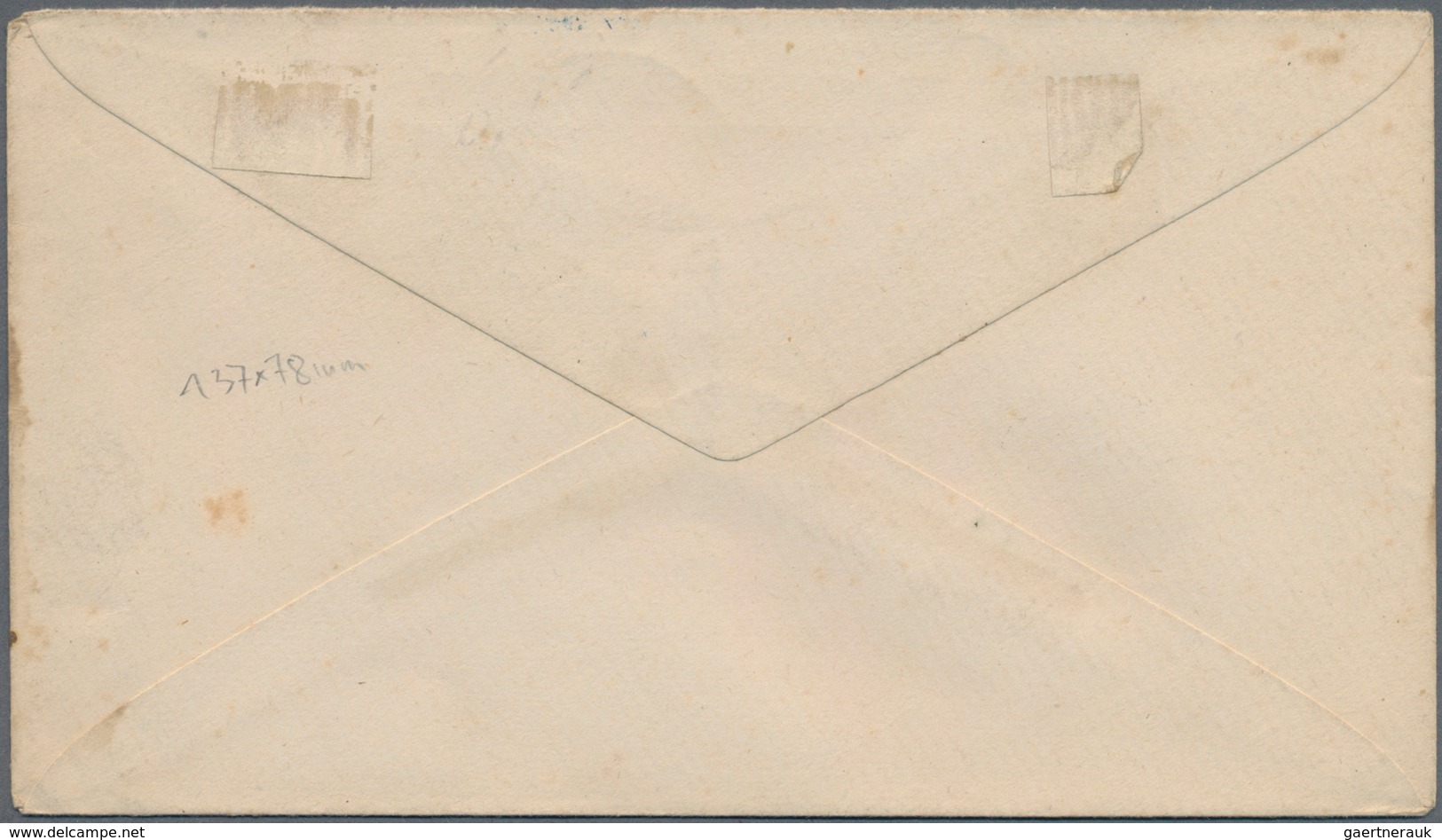 China - Shanghai: 1893, Envelope 1 C. W. Embossed Oval Size 137x78 Mm, Canc. Blue "SHANGHAI LOCAL PO - Sonstige & Ohne Zuordnung