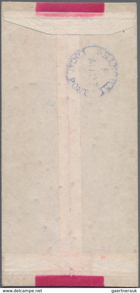 China - Shanghai: Kewkiang, 1894, Orphan's Rock 1 C. Black Tied Violet Oval "KEWKIANG 25 AUG 94" To - Andere & Zonder Classificatie