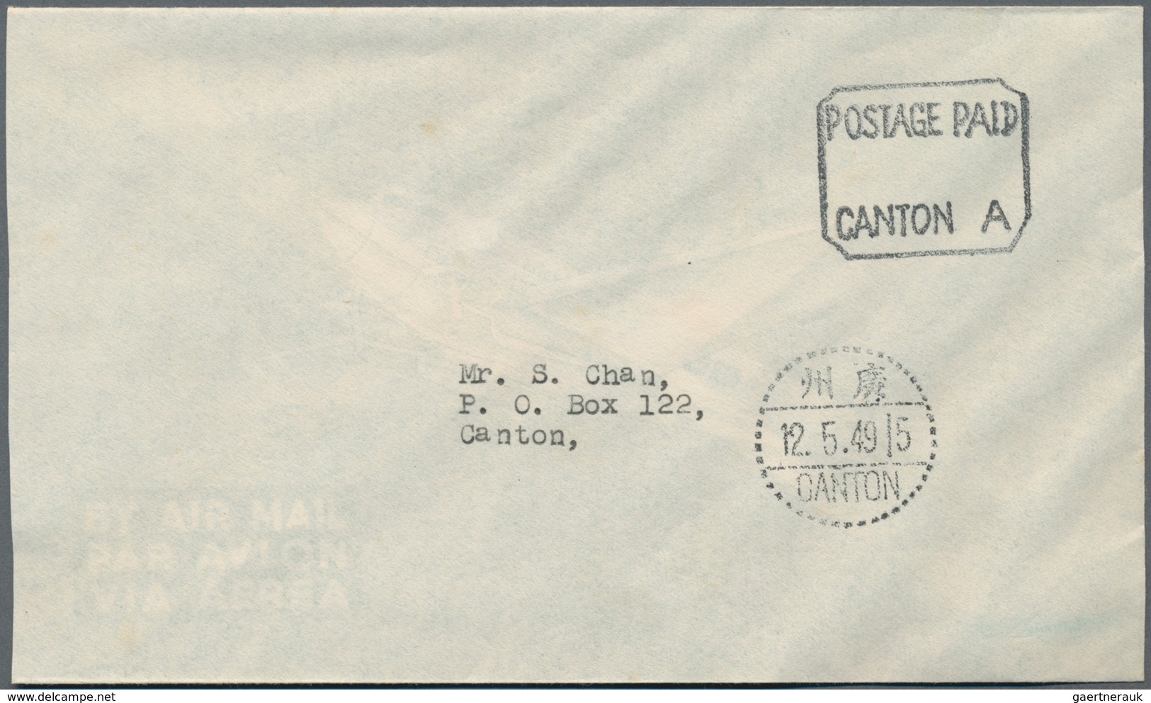 China - Ausgaben Der Provinzen (1949): Canton,1949, Three Postage Fee Paid Covers, Two Roman Letter - Otros & Sin Clasificación