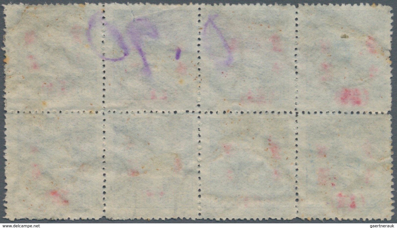 China - Ausgaben Der Provinzen (1949): Tsingtau, 1949, 10 C./$1000, A Block Of Eight (4x2) Pmk. Bili - Otros & Sin Clasificación