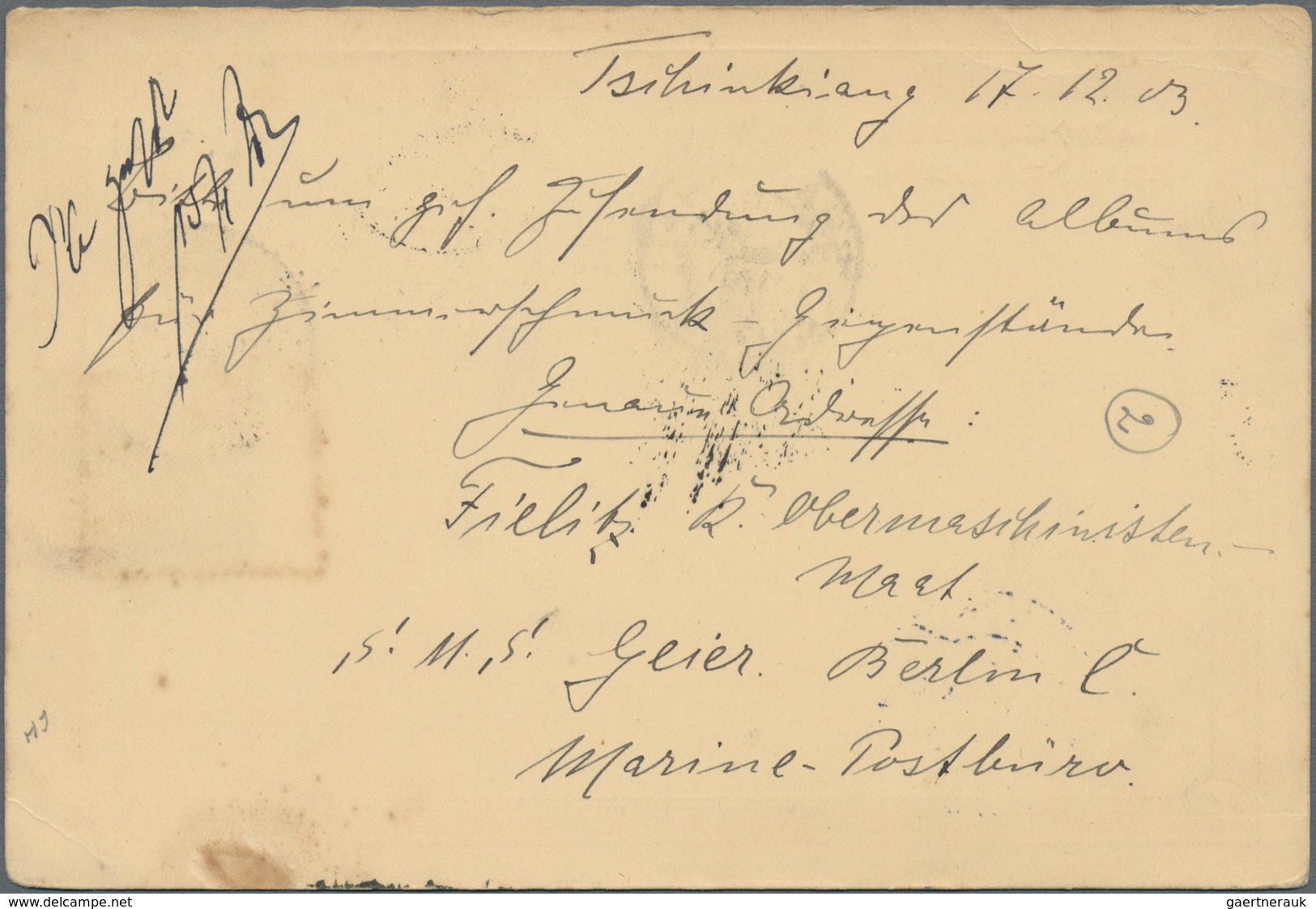 China - Ganzsachen: 1898, Card CIP 1 C. Question Part Uprated 3 C. "HANKOW 3 DEC 00" Via BPO To Vien - Postkaarten