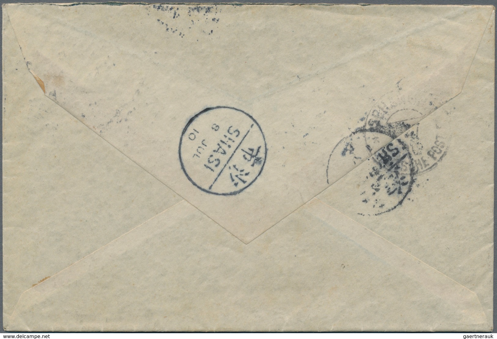 China - Incoming Mail: 1910, Sweden, 2 X 10 C Carmine Oscar II, Both Stamps With Boxed "I.P.O." Tiep - Otros & Sin Clasificación