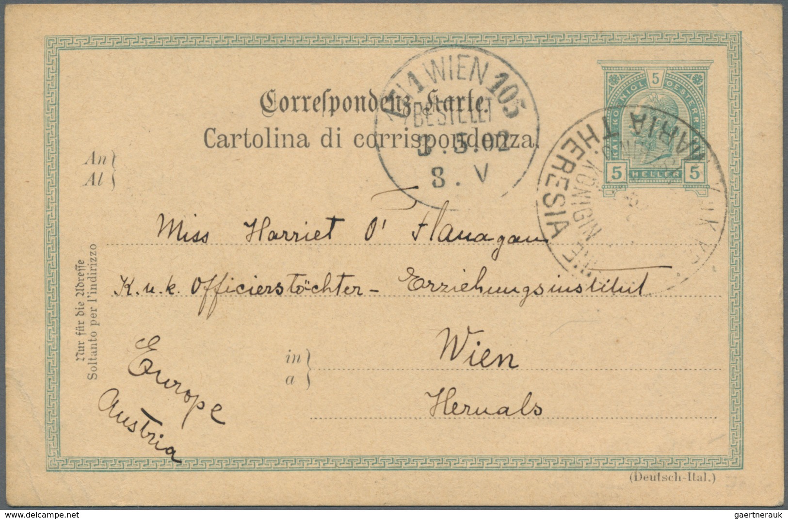 China - Fremde Postanstalten / Foreign Offices: Austria-Hungary, 1904/11, Navy, Single Circle Types: - Other & Unclassified