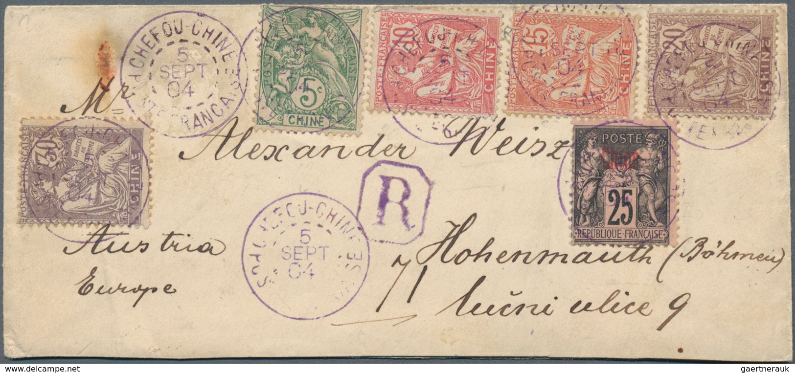 China - Fremde Postanstalten / Foreign Offices: French Offices, 1904, Type Sage 25 C. And 50 C. W. N - Sonstige & Ohne Zuordnung