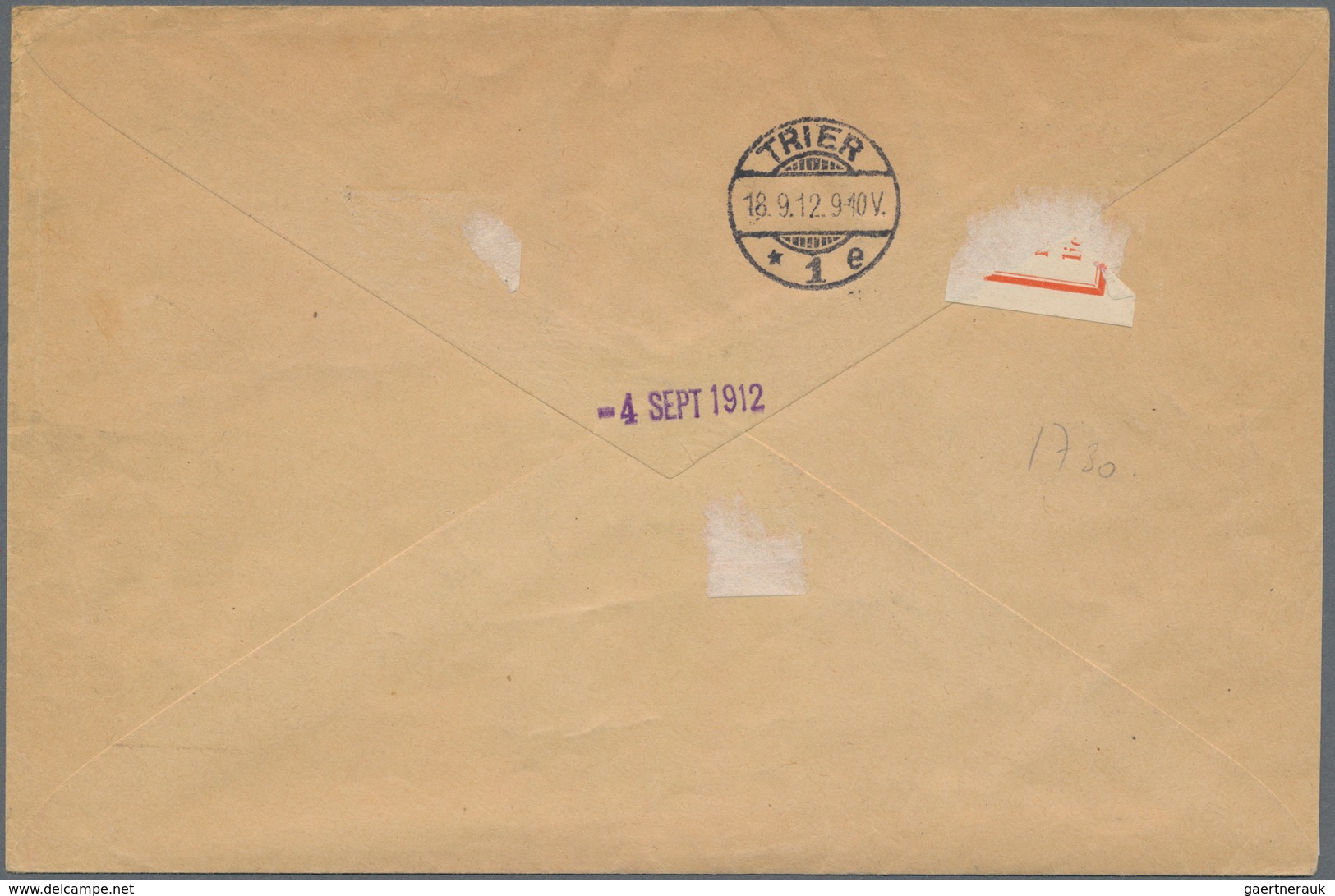 China - Fremde Postanstalten / Foreign Offices: 1912/22, Two Registered Covers Used Foreign: $1.74 T - Andere & Zonder Classificatie