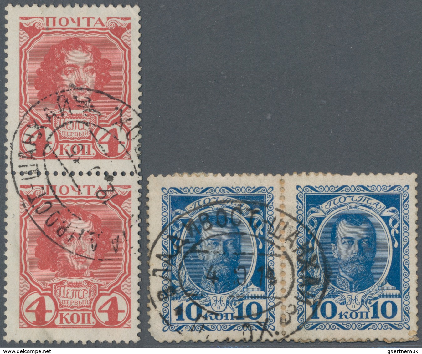 China - Fremde Postanstalten / Foreign Offices: 1910, Russia, 3 K. (slight Faults) Tied Oval Violet - Sonstige & Ohne Zuordnung