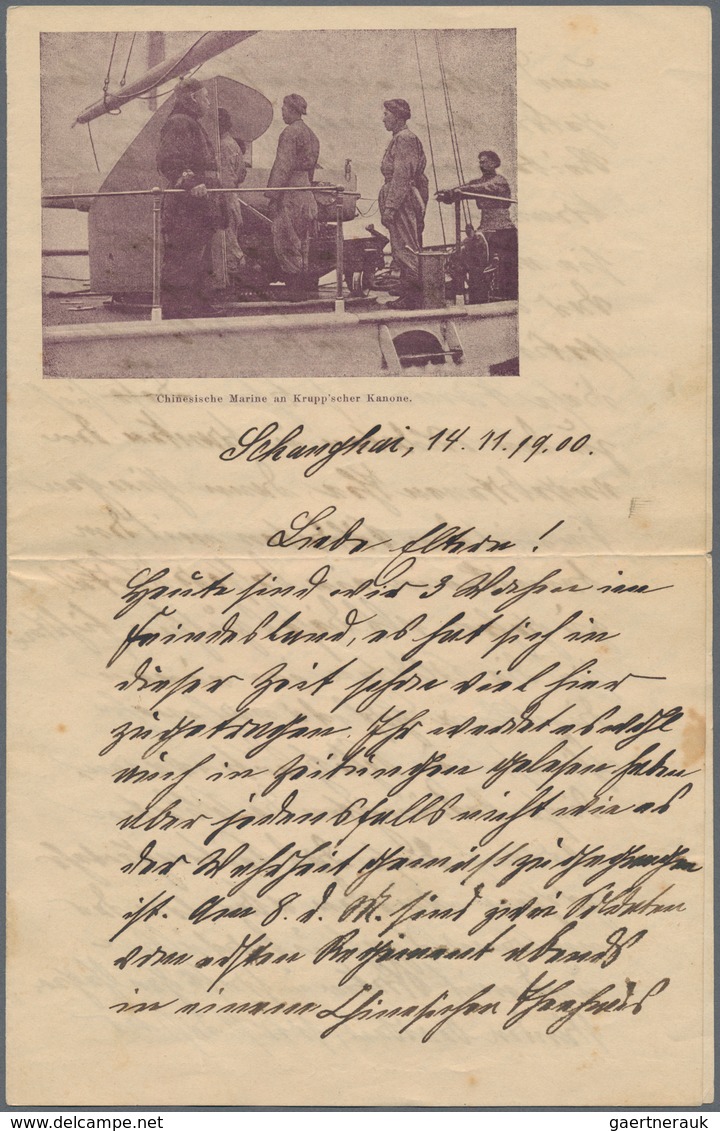 China - Besonderheiten: 1901 (ca.): A Rare Correspondence From A German In China During The Boxer Re - Sonstige & Ohne Zuordnung