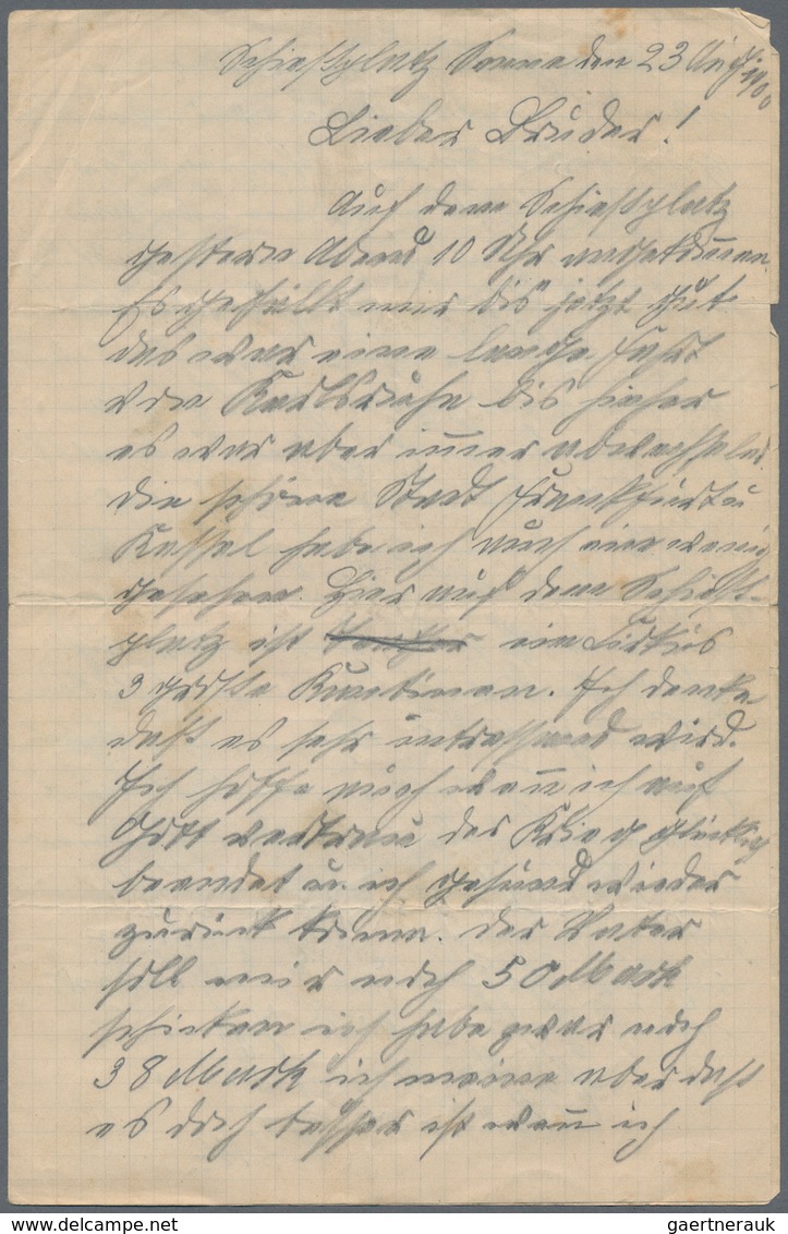 China - Besonderheiten: 1901 (ca.): A rare correspondence from a German in China during the Boxer Re