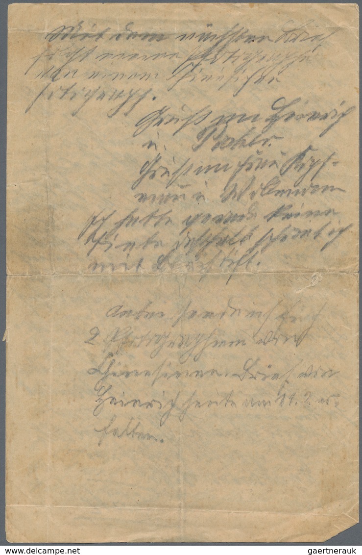 China - Besonderheiten: 1901 (ca.): A rare correspondence from a German in China during the Boxer Re