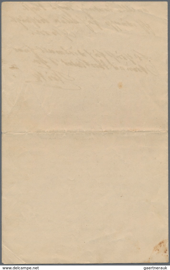 China - Besonderheiten: 1901 (ca.): A rare correspondence from a German in China during the Boxer Re