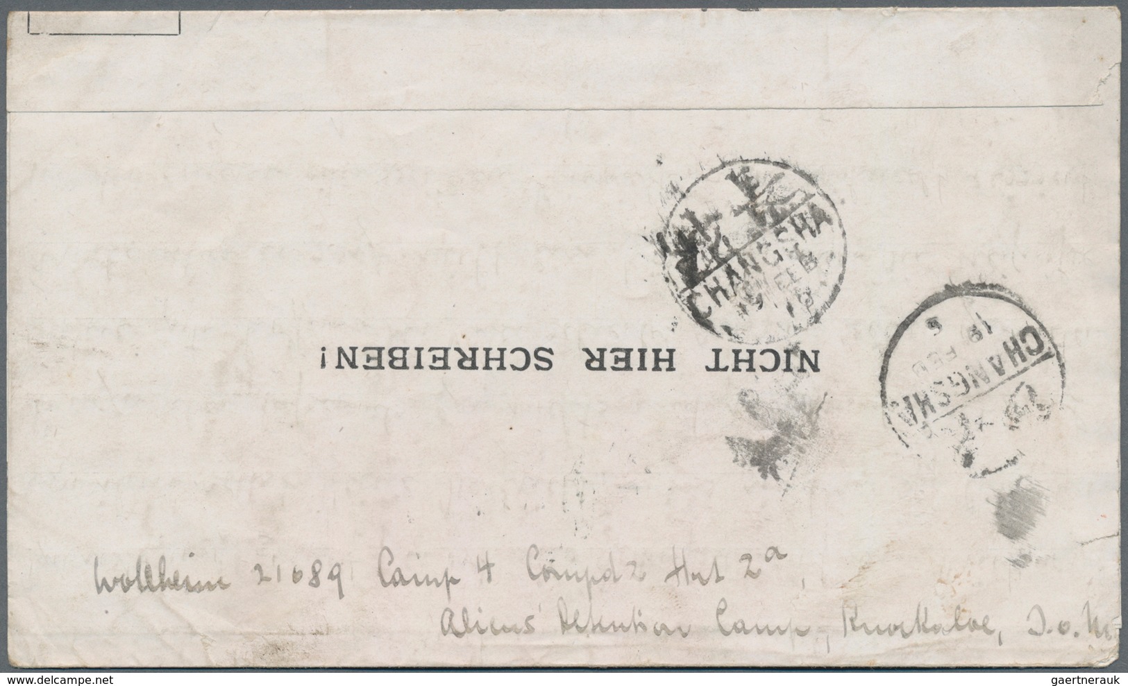 China - Besonderheiten: 1918. Prisoner Of War Folded Letter Envelope Headed 'Prisoners Of War' With - Autres & Non Classés