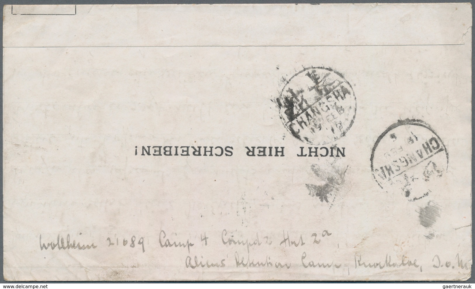 China - Besonderheiten: 1918. Prisoner Of War Folded Letter Envelope Headed 'Prisoners Of War' With - Andere & Zonder Classificatie