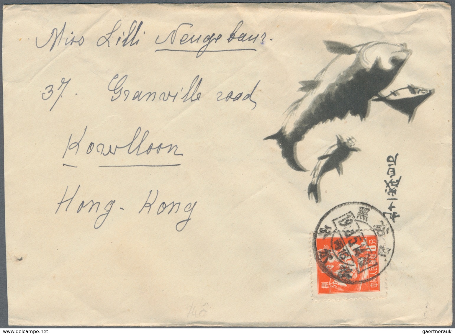 China - Volksrepublik: 1953/60, illustrated covers used to Hong Kong (18, mostly surface) or to Russ