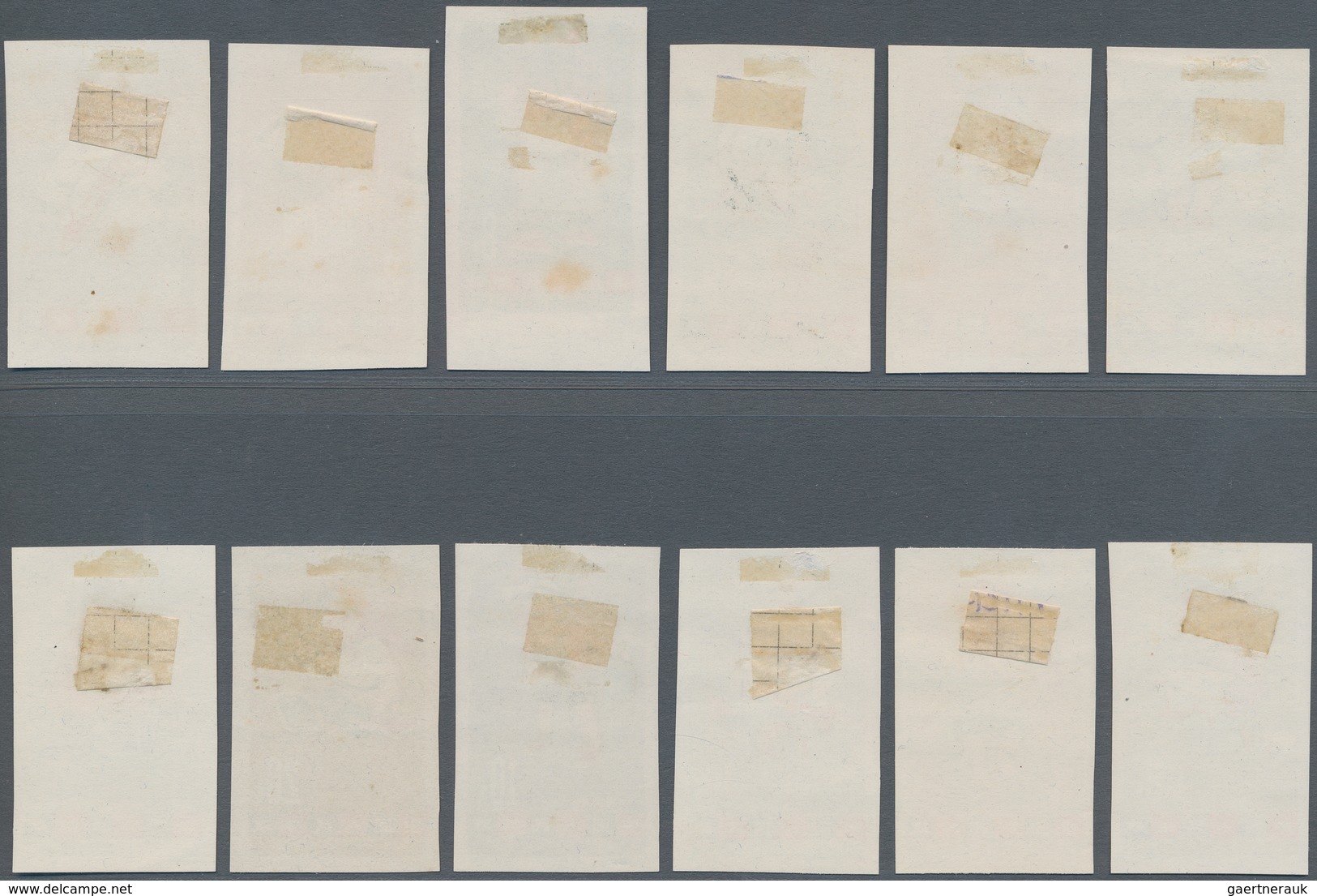 China - Volksrepublik: 1963, Children Imperforate Set Of 12, MH, Some With Thin Spots Near The Tops, - Andere & Zonder Classificatie