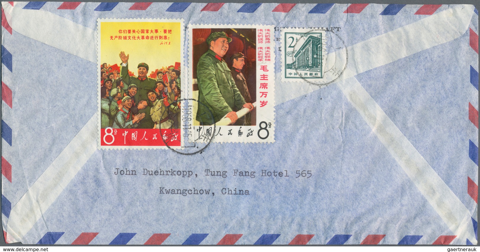 China - Volksrepublik: 1967, Airmail Envelope Addressed To Bremen. West Germany, Bearing Michel 848, - Other & Unclassified