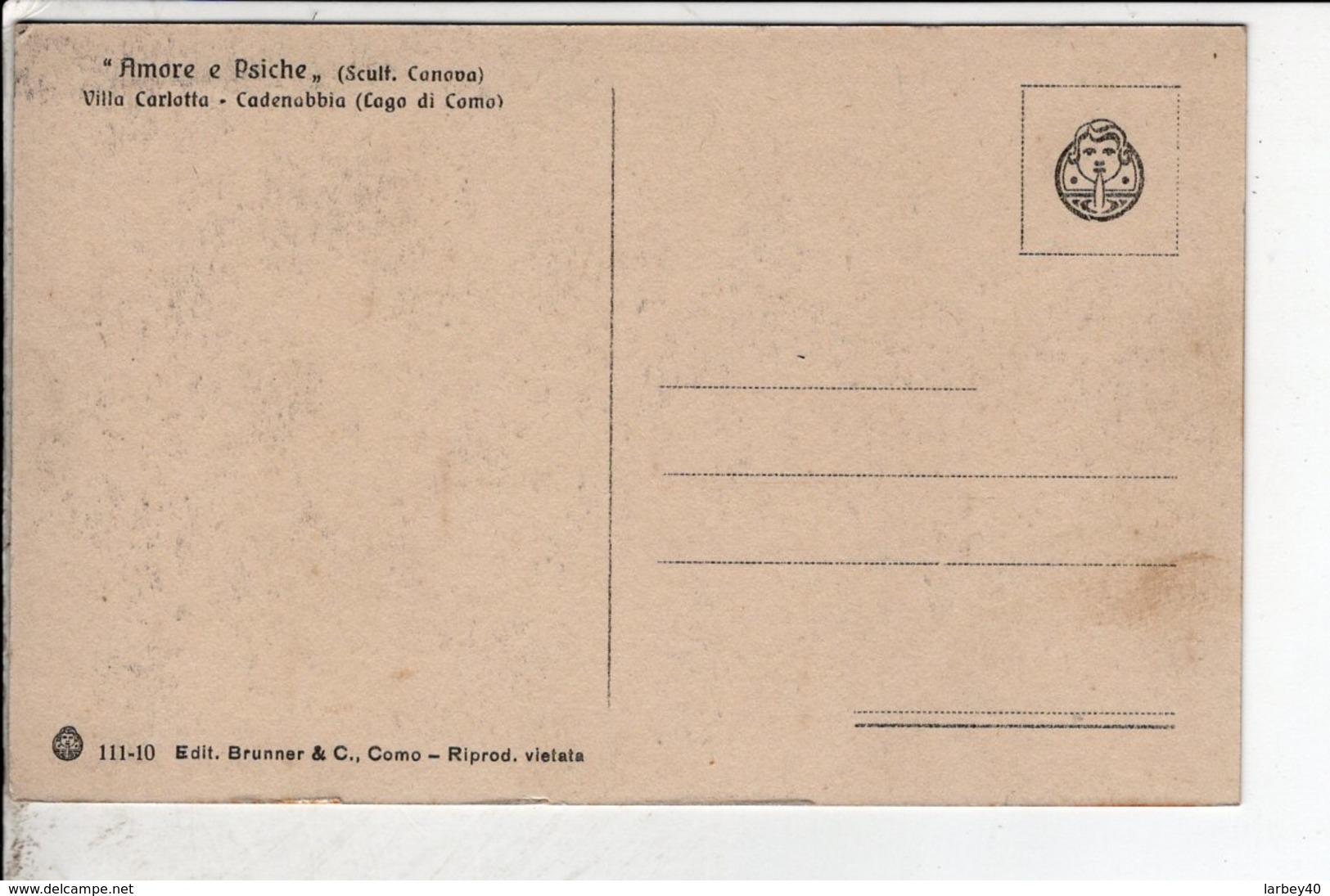 Cpa Carte Postale Ancienne  - Amoree Psiche - Canova - Sculture