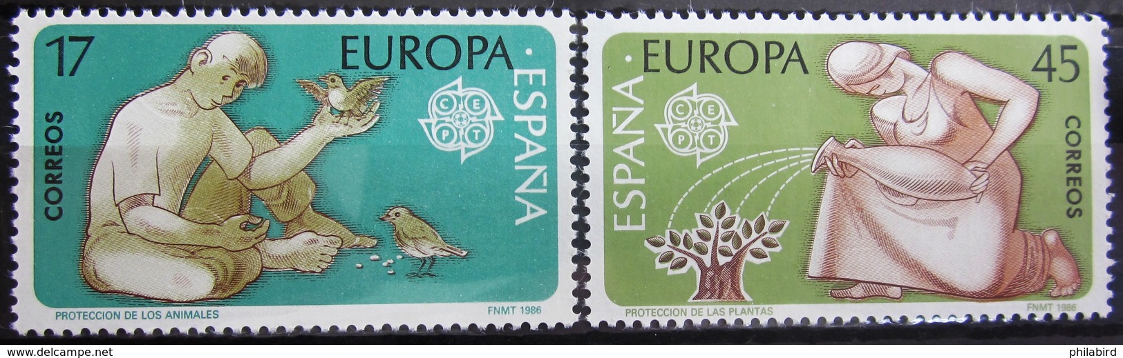 EUROPA            Année 1986         ESPAGNE           N° 2461/2462             NEUF** - 1986