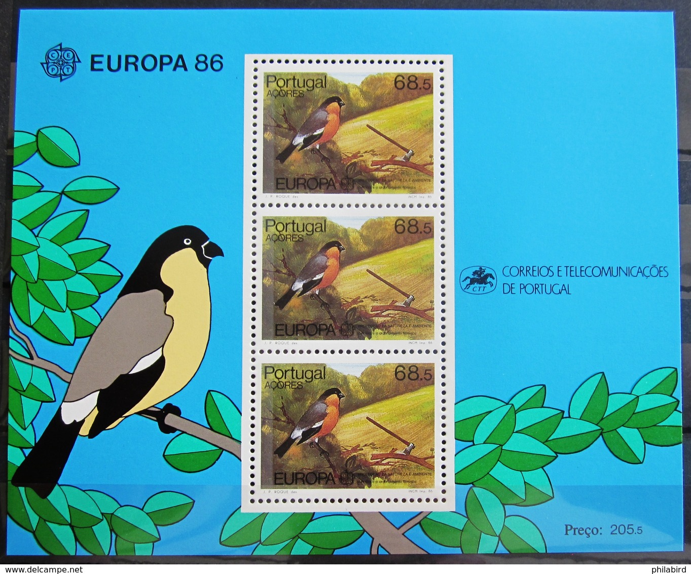 EUROPA            Année 1986         ACORES           N° 365 + B.F 7             NEUF** - 1986