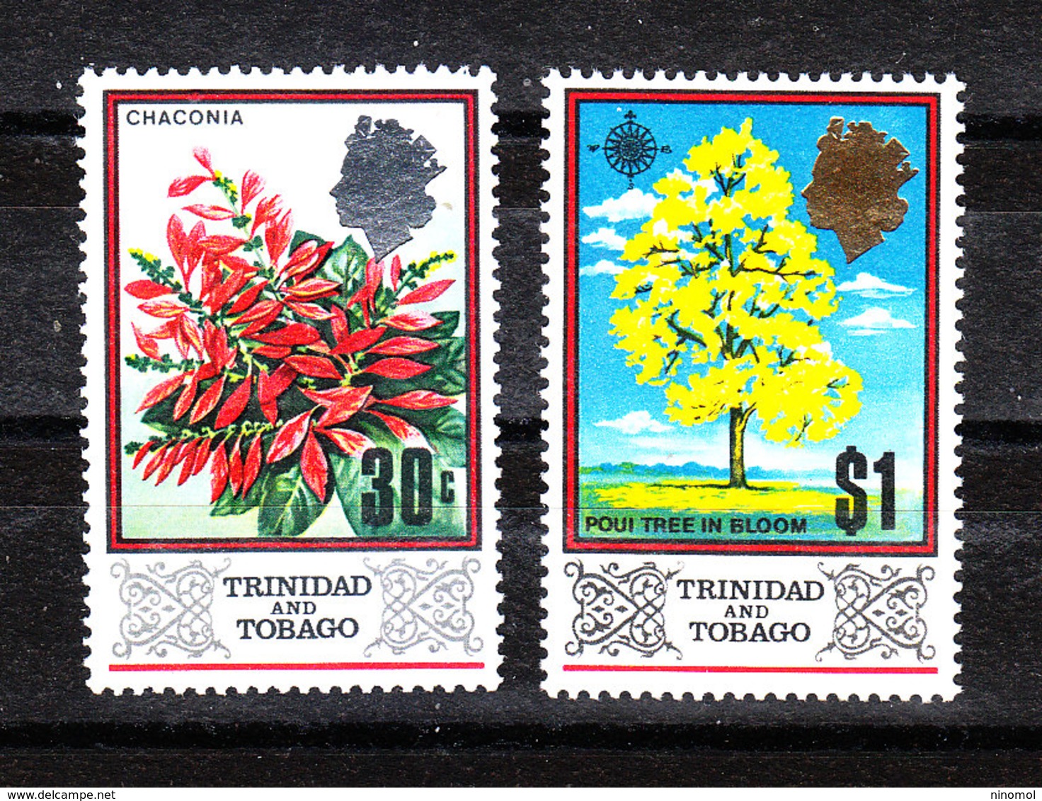 Trinidad &Tobago -1969.Chaconia Flower E Poui Tree. Fiore E Albero Nazionale Di Trinidad.  MNH - Altri & Non Classificati