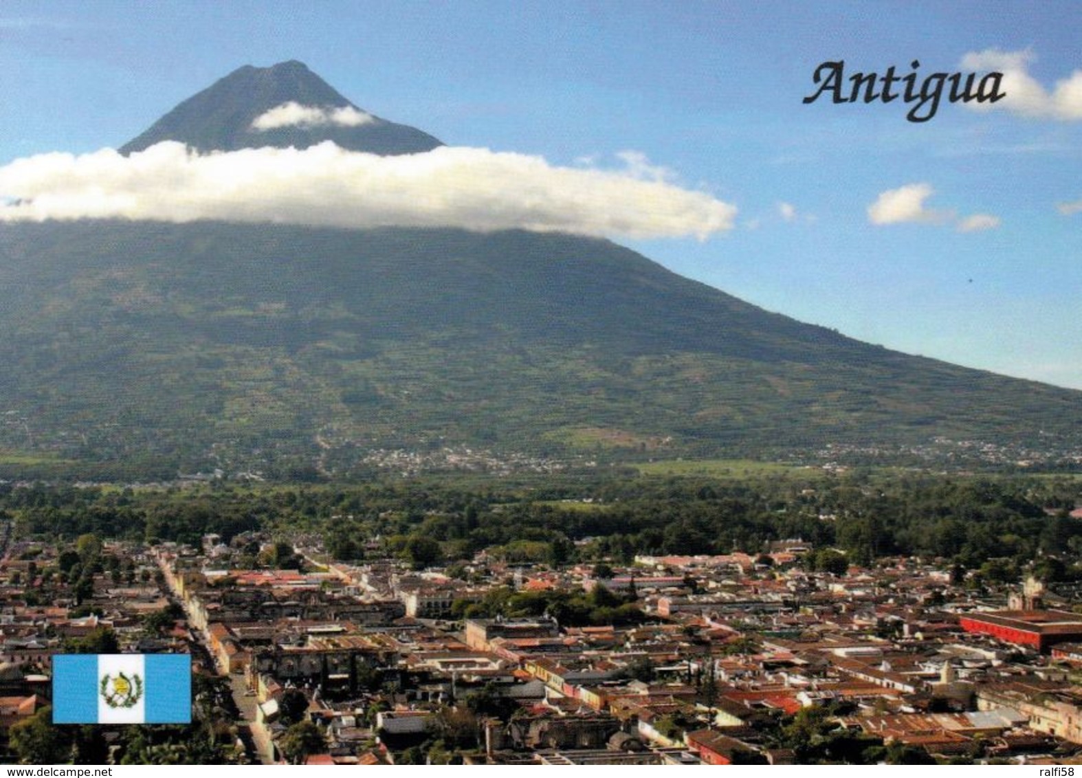 1 AK Guatemala * Die Stadt Antigua Guatemala - Im Hintergrund Der  Volcán De Agua - Seit 1989 UNESCO Weltkulturerbe * - Guatemala