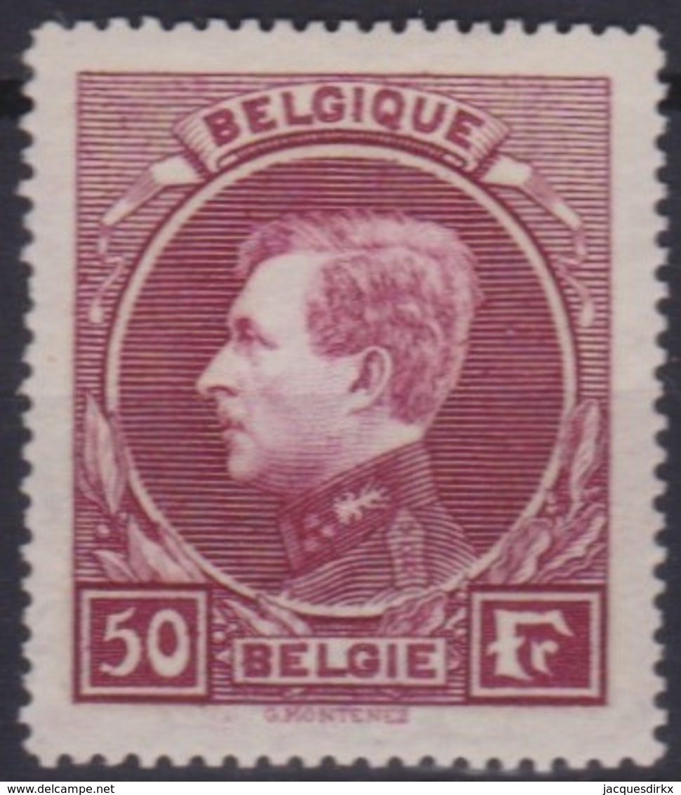 Belgie  .  OBP  .   291  Lie De Vin - Tirage De Paris     .     *    .      Ongebruikt  .   /   .  Neuf Avec Charniere - Unused Stamps