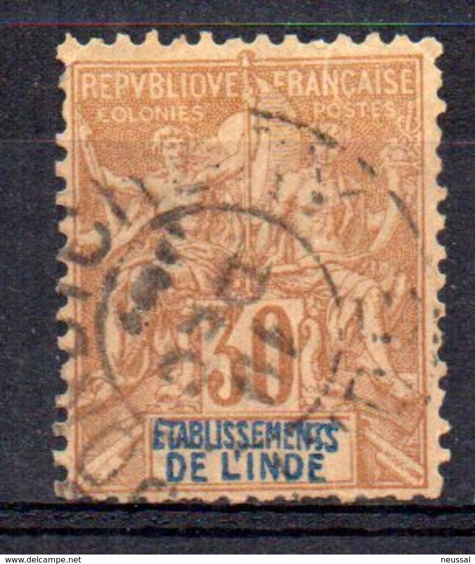 Sello  Nº 9  India Francesa - Used Stamps