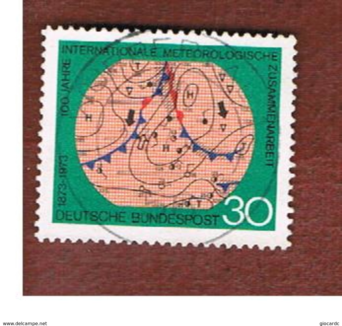 GERMANIA (GERMANY) - SG 1654  - 1973  INT. METEOROLOGICAL ORGANIZATION   -  USED - Oblitérés
