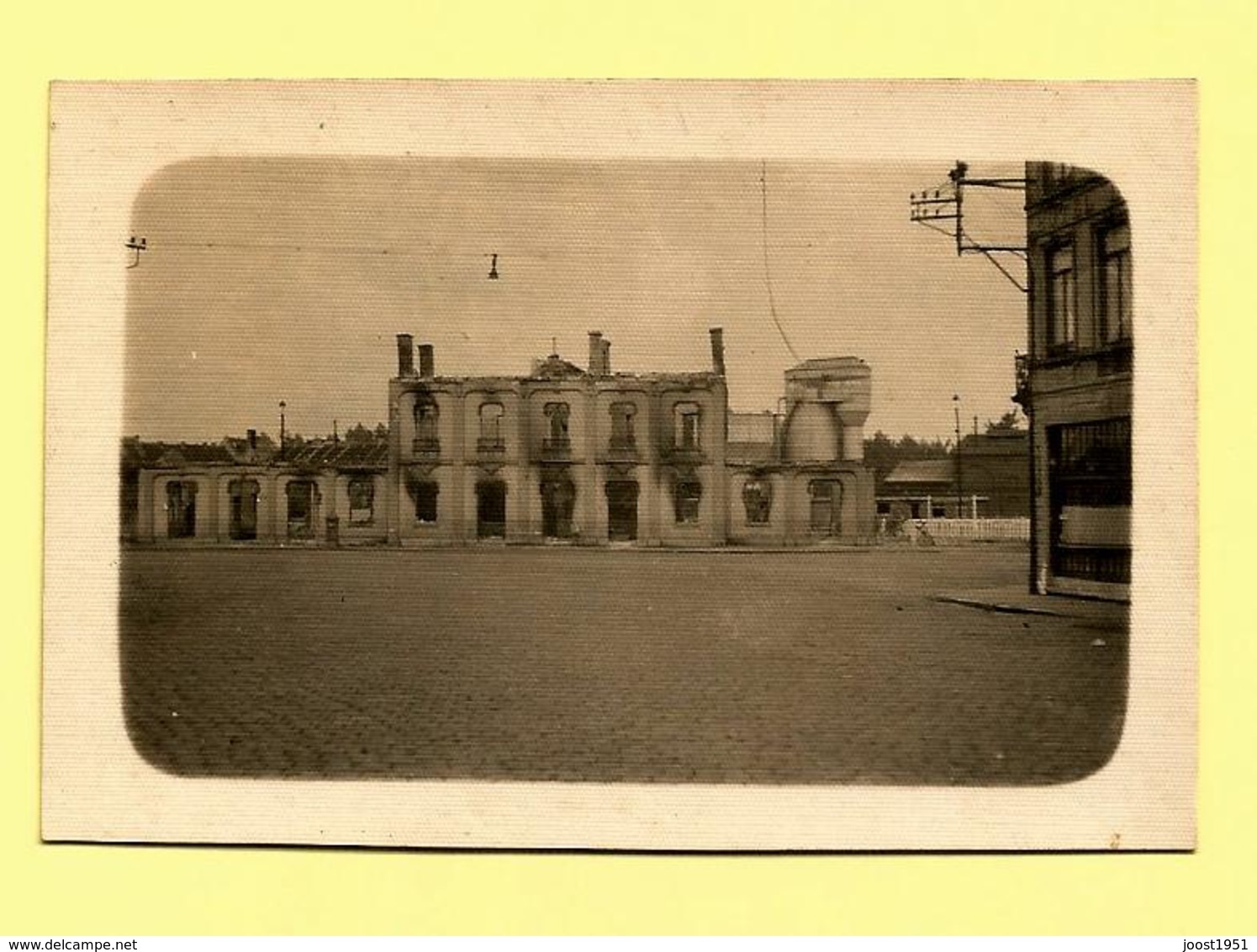 Foto GERAARDSBERGEN - Station (periode WO II) - Afmetingen : 9 X 6 Cm - Geraardsbergen