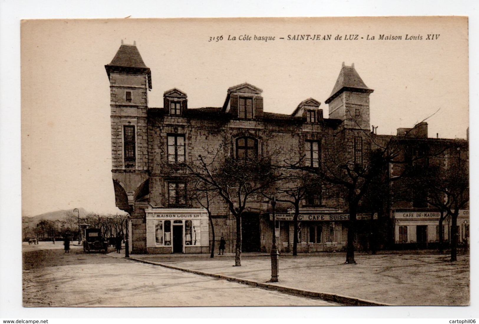 - CPA SAINT-JEAN-DE-LUZ (64) - La Maison Louis XIV (GRAND CAFÉ SUISSE - CAFÉ DE MADRID) - Photo Gautreau 3156 - - Saint Jean De Luz