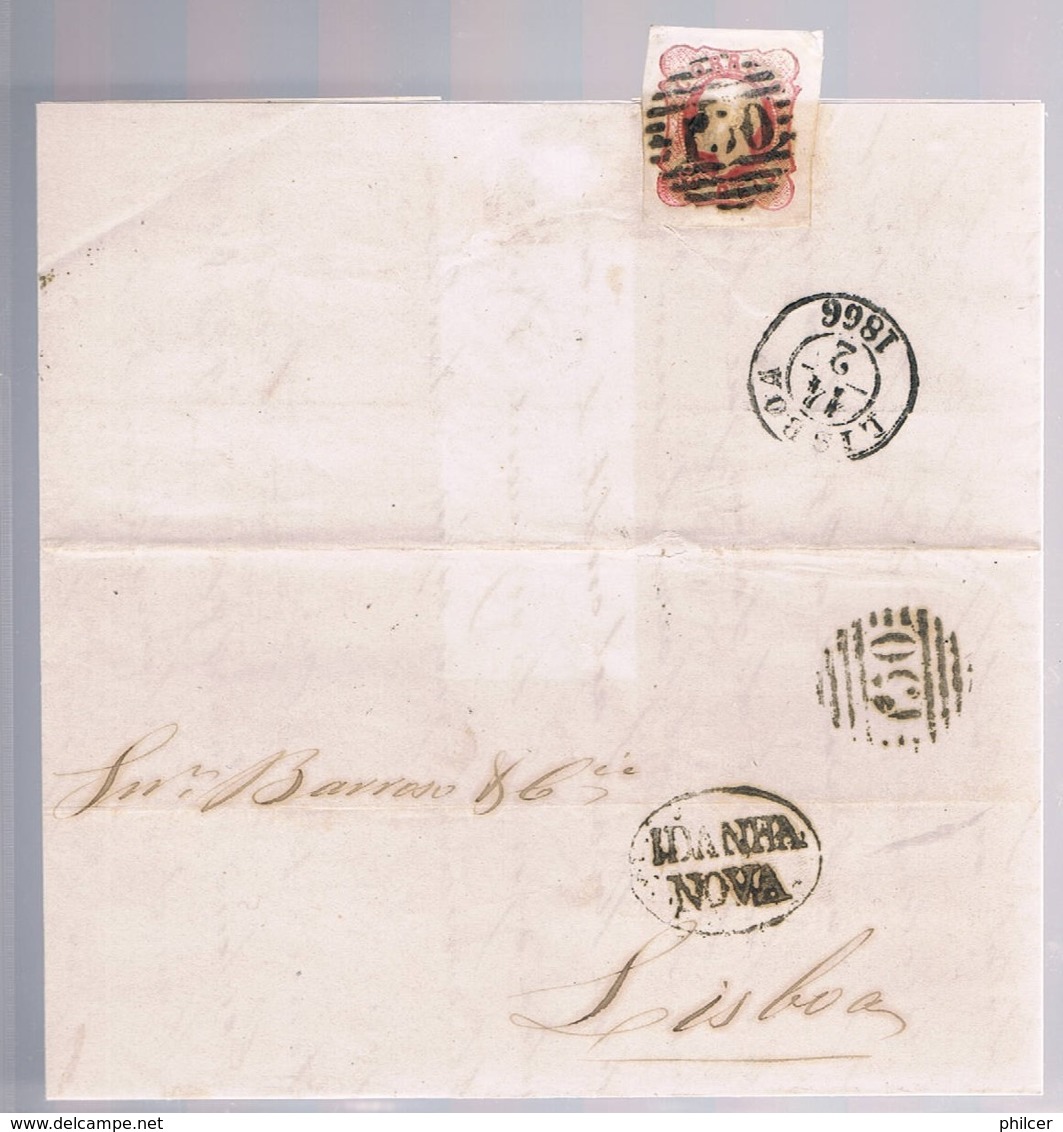 Portugal, 1866, # 16, Idanha Nova-Lisboa - Cartas & Documentos