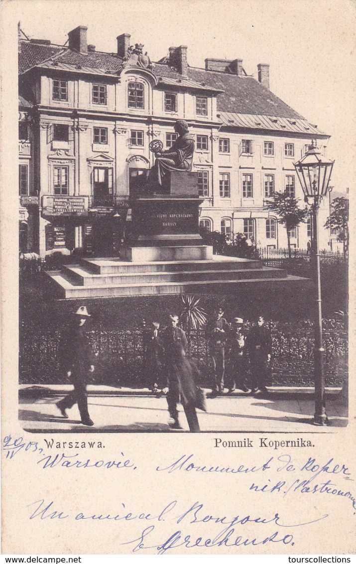 CPA POLOGNE @ WARSZAWA - VARSOVIE En 1904 Pomnik Kopernika @ Editeur Platek N° 3243 - Polen