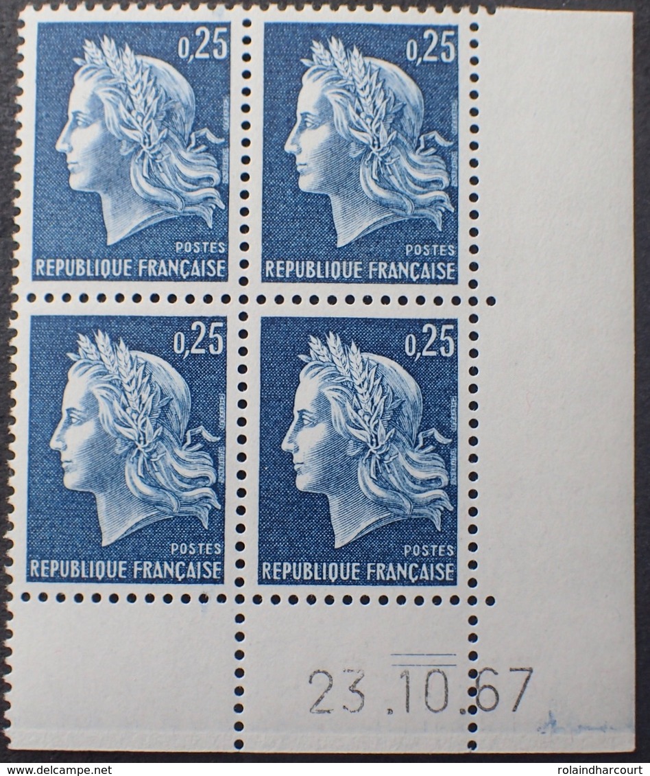 R1949/833 - 1967 - TYPE MARIANNE DE CHEFFER - N°1535 BLOC NEUF** CdF Daté - 1960-1969