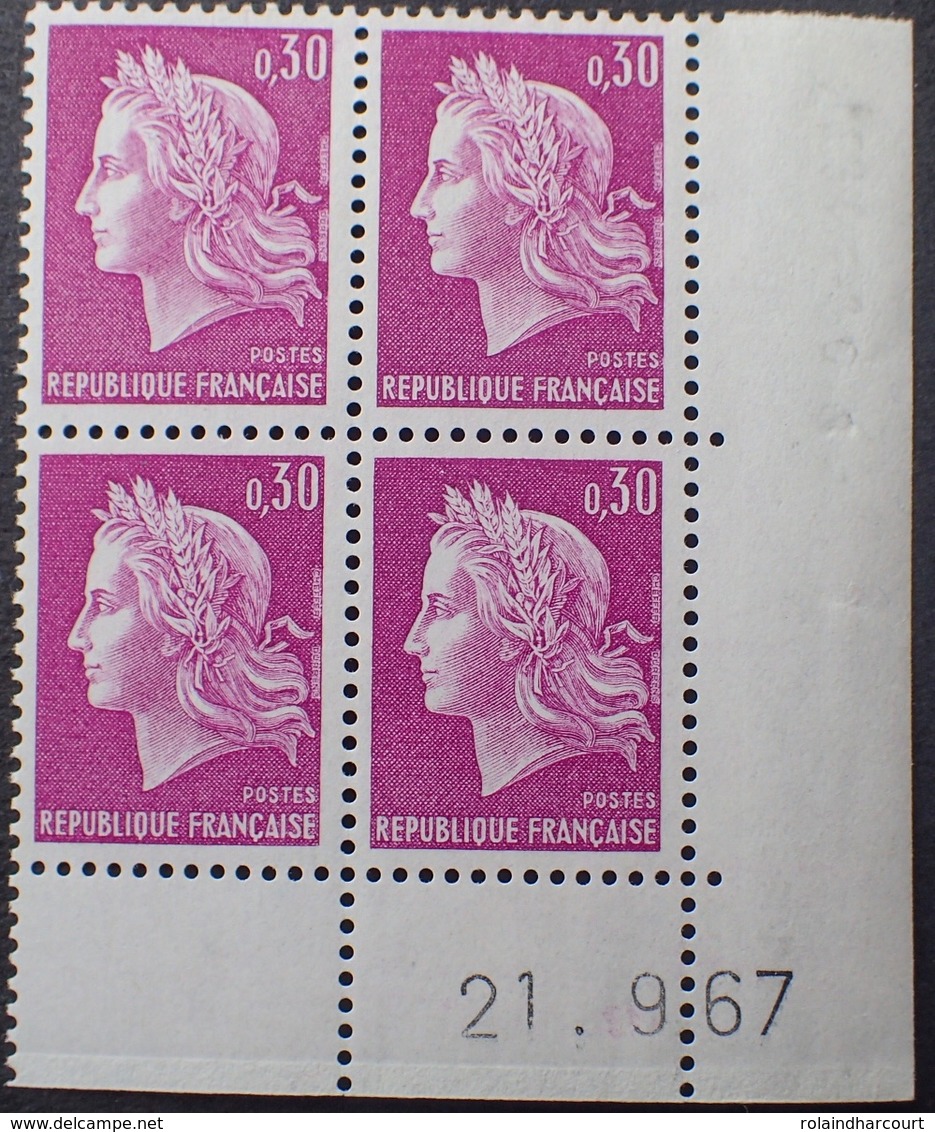 R1949/834 - 1967 - TYPE MARIANNE DE CHEFFER - N°1536 BLOC NEUF** CdF Daté - 1960-1969