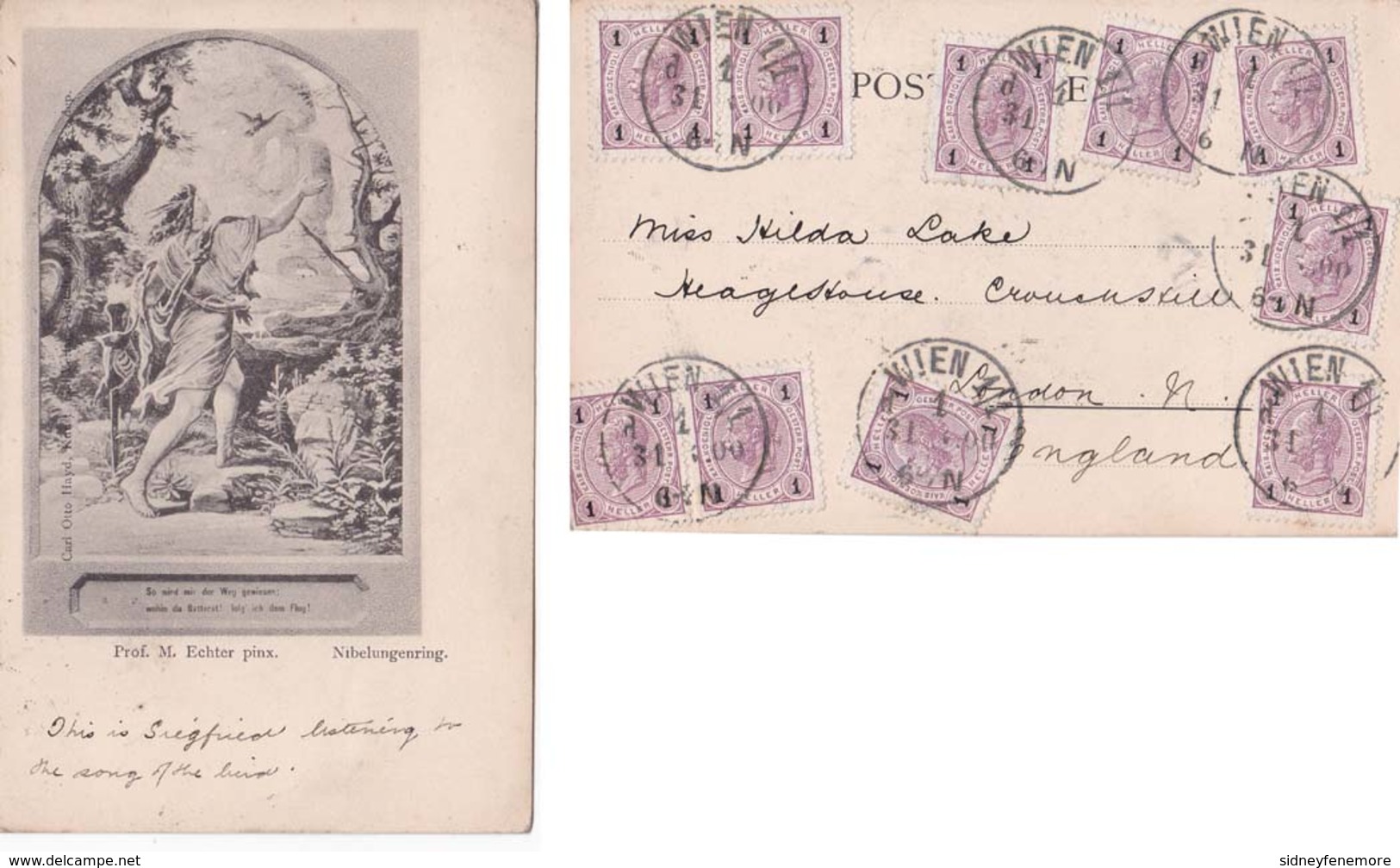 Austria 1900 P/c F.w. 1h Opt X 10 Adhs.  "payment Request" By "invoice" - Lettres & Documents