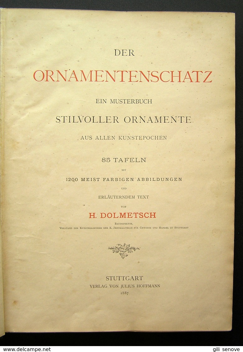 Der Ornamentenschatz By Dolmetsch, H. 1887 - Old Books