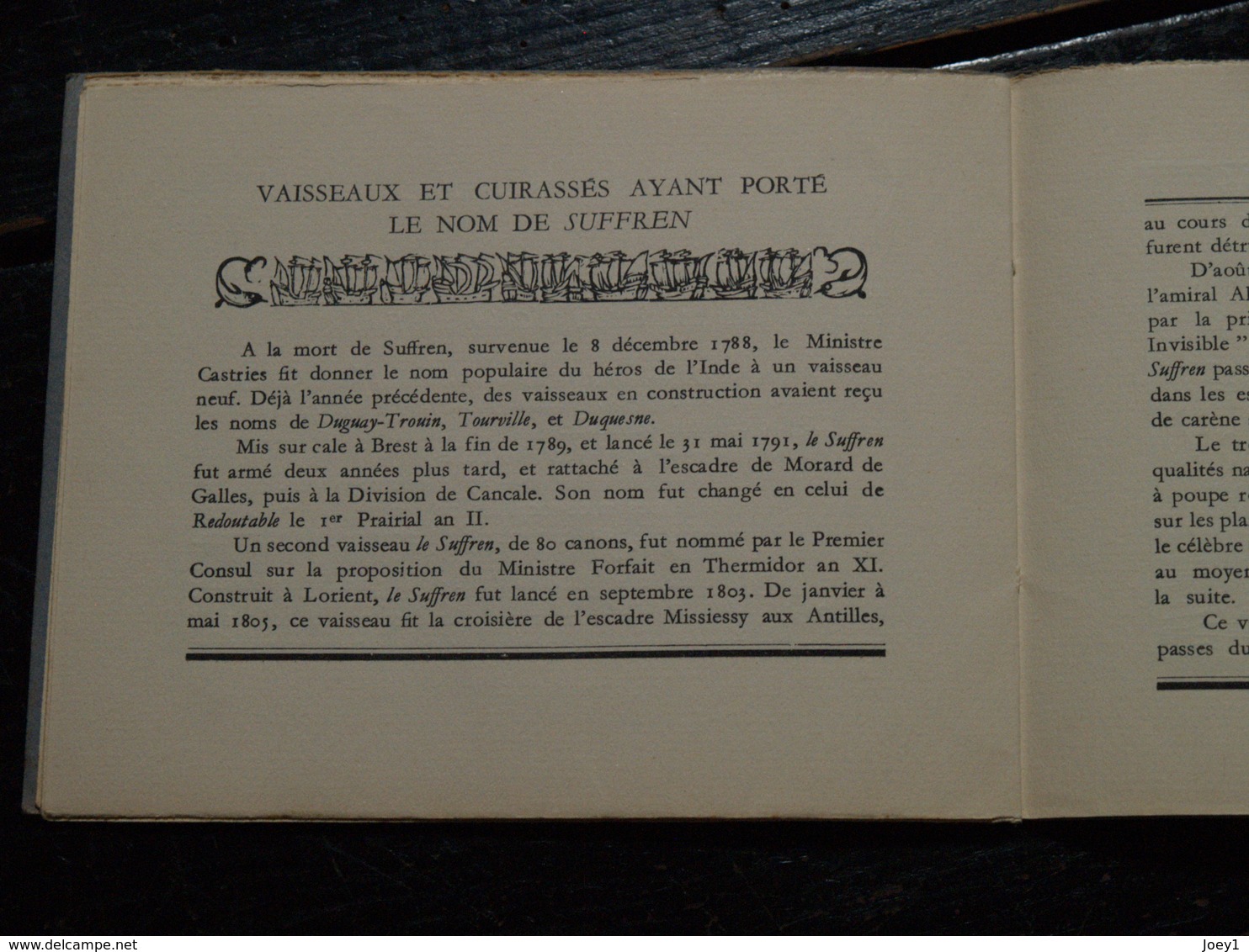Livre revue dessin sur le croiseur Suffren.. édité par Pierre Le Conte en 1929