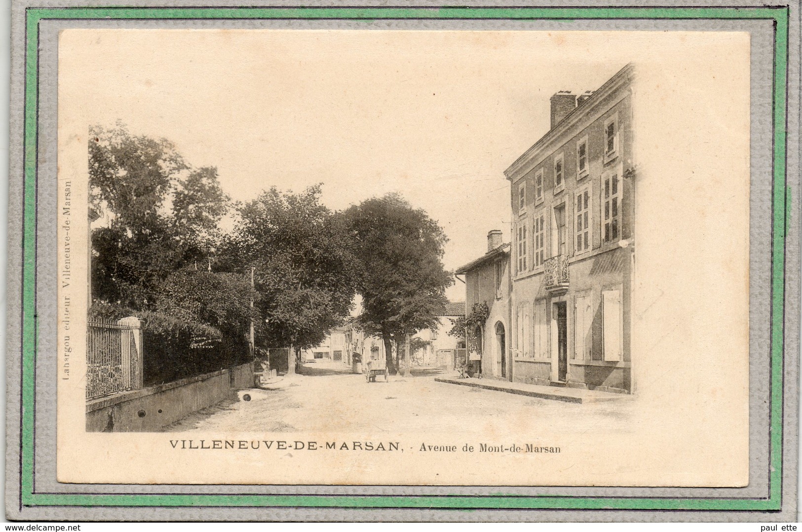 CPA - VILLENEUVE-de-MARSAN (40) - Aspect De L'avenue De Mont-de-Marsan En 1900 - Villeneuve De Marsan