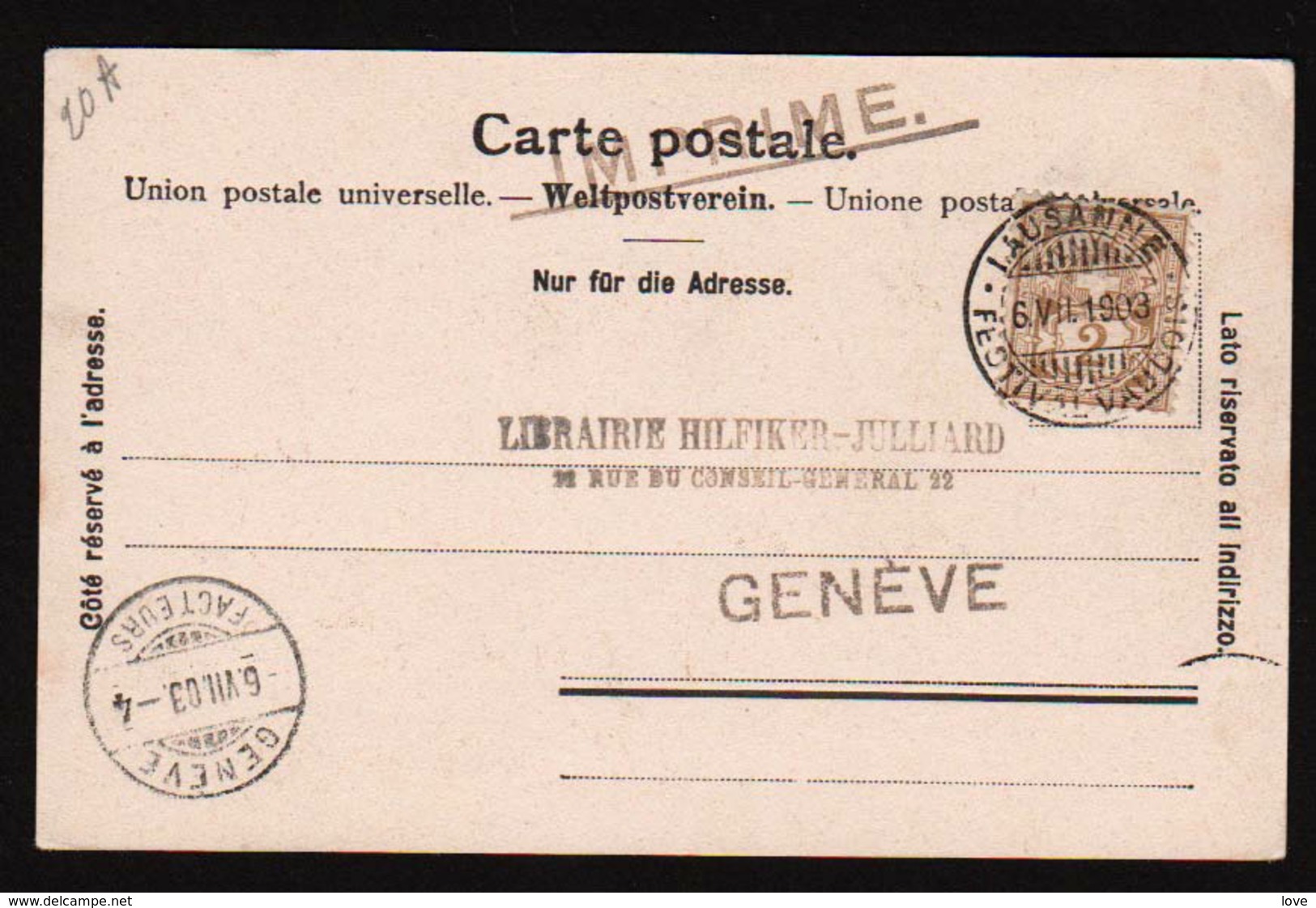 SUISSE: Timbre N° 63 Obl Cachet Temporaire Lausane Festival Vaudois En1903............. - Marcophilie