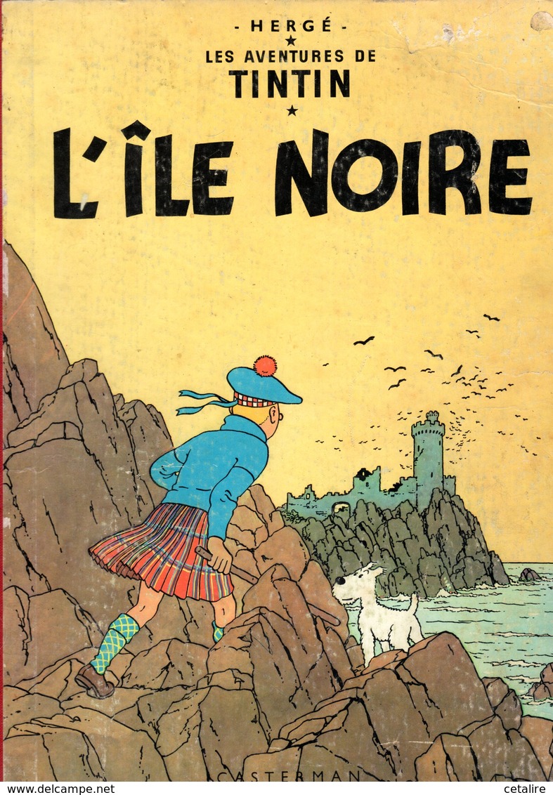 L'ile Noire Hergé 1958 B25 +++BE+++ PORT OFFERT - Tintin