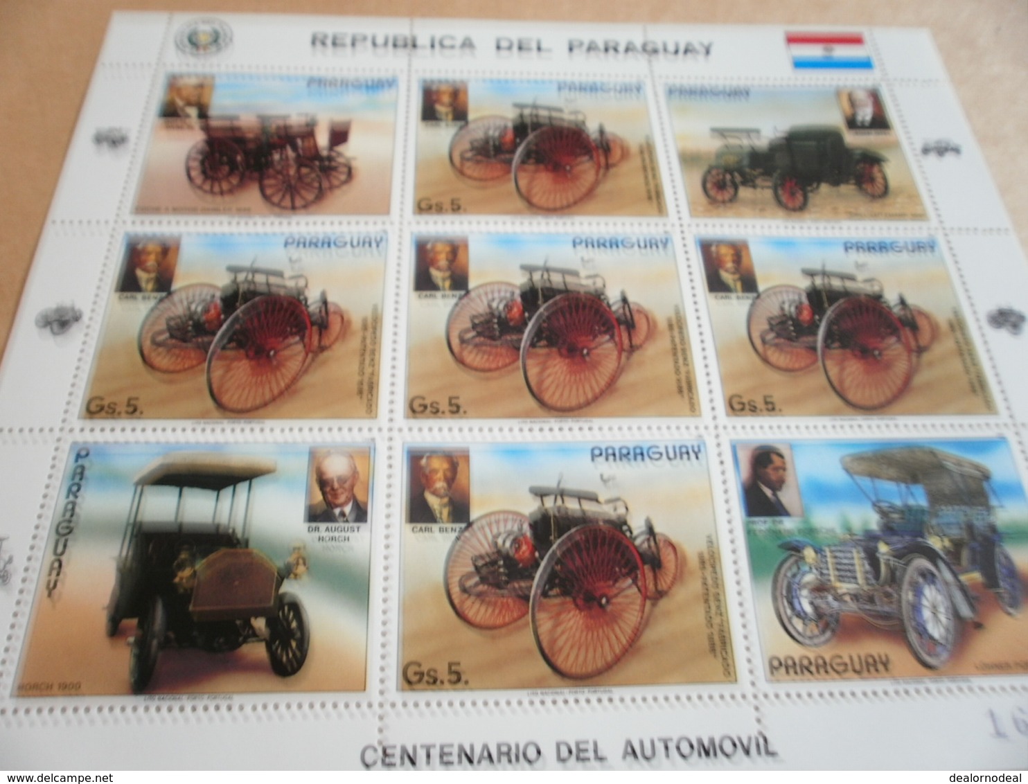 Sheetlet Paraguay 1986 Benz Opal Daimler Car Makers - Paraguay