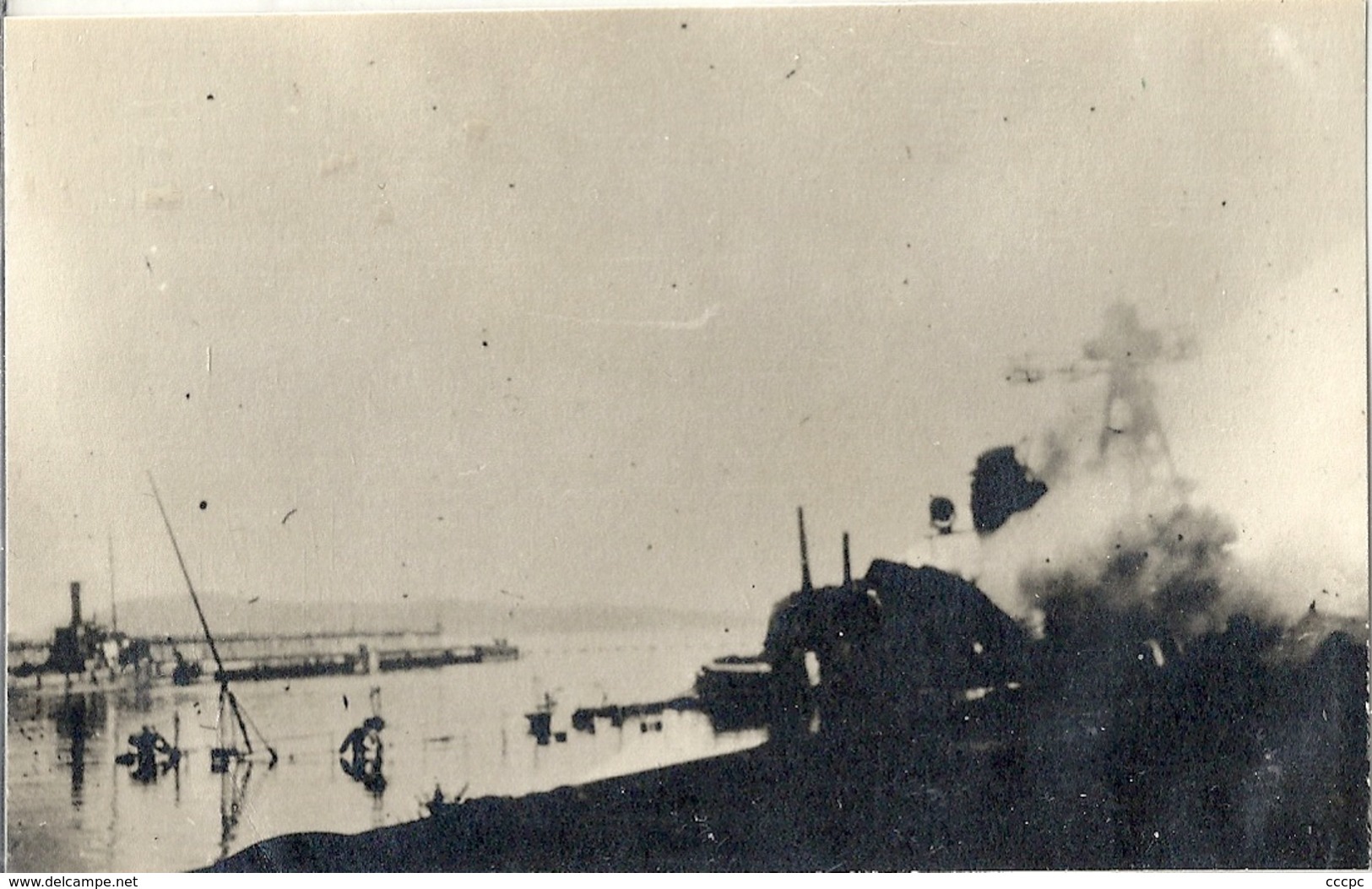 5 Photos Du Sabordage De La Flotte Française à Toulon - Guerre, Militaire